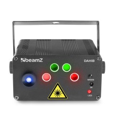 Beamz DAHIB 152.612 Doble Láser RG Gobo con LED Azul