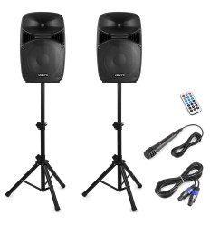 VONYX VPS122A Set PA 800W 12" Bluetooth con Trípodes