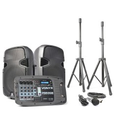 Vonyx PSS302 Pack PA Portátil 300W BT/USB/SD