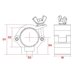 Beamz BC35-75 Garra Slimline Aluminio 75 kg | 151.409 2