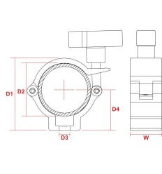 Beamz BC50-100N Garra Slimline Aluminio 100 kg 2