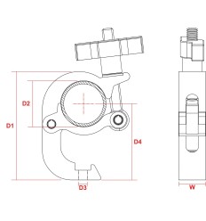 Beamz BC50-250Q Garra Slimline 250 kg Alu | 151.423 2