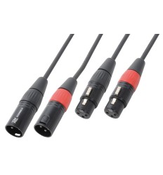 PD CONNEX 176.001 Cable 2x XLRM-XLRF 0,5m