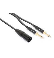 Cable XLR Macho a 2×Jack 6,3 Mono 1,5m | PD Connex 177.150